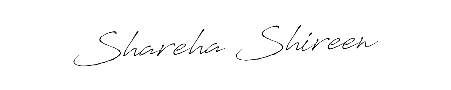 Design your own signature with our free online signature maker. With this signature software, you can create a handwritten (Antro_Vectra) signature for name Shareha Shireen. Shareha Shireen signature style 6 images and pictures png