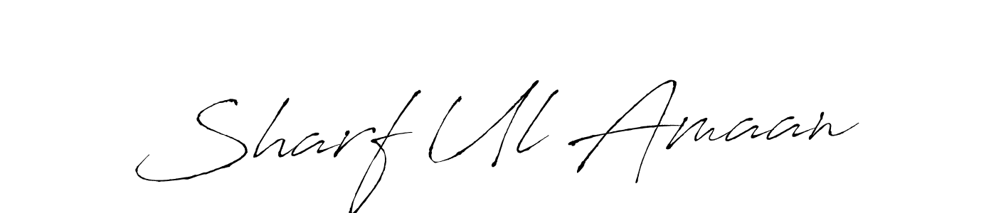 Design your own signature with our free online signature maker. With this signature software, you can create a handwritten (Antro_Vectra) signature for name Sharf Ul Amaan. Sharf Ul Amaan signature style 6 images and pictures png