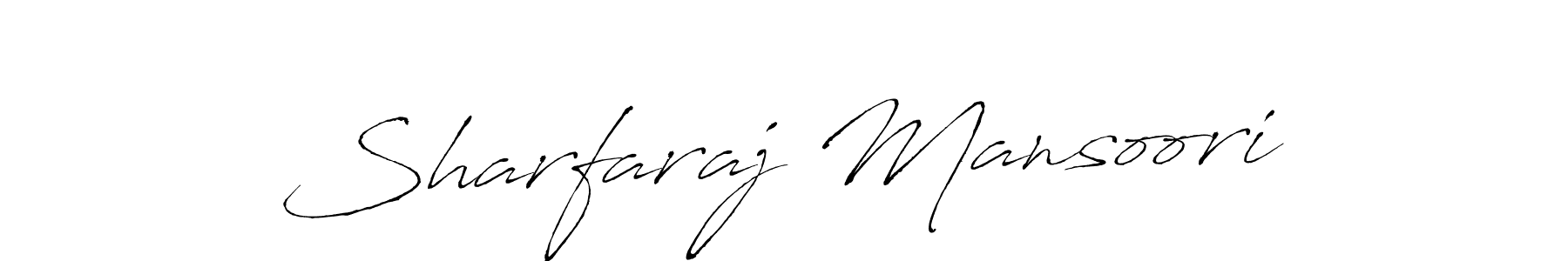 Sharfaraj Mansoori stylish signature style. Best Handwritten Sign (Antro_Vectra) for my name. Handwritten Signature Collection Ideas for my name Sharfaraj Mansoori. Sharfaraj Mansoori signature style 6 images and pictures png