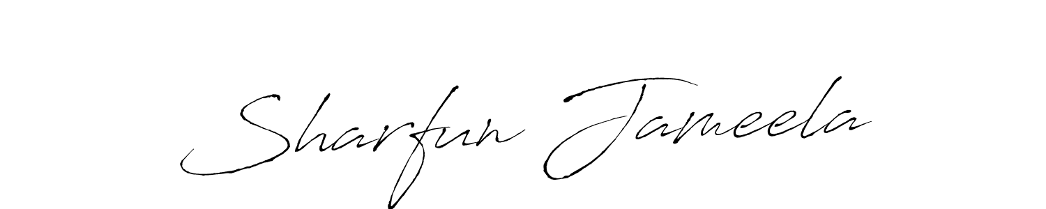 See photos of Sharfun Jameela official signature by Spectra . Check more albums & portfolios. Read reviews & check more about Antro_Vectra font. Sharfun Jameela signature style 6 images and pictures png