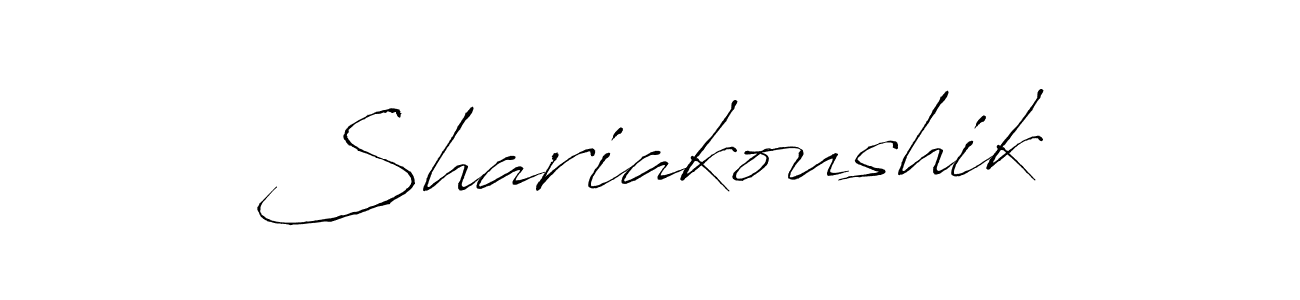 How to make Shariakoushik name signature. Use Antro_Vectra style for creating short signs online. This is the latest handwritten sign. Shariakoushik signature style 6 images and pictures png