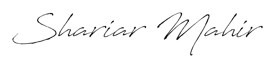 Try this chic Shariar Mahir handwritten sign style. Using Antro_Vectra font elements, it gives your name a sleek, memorable identity. Shariar Mahir signature style 6 images and pictures png
