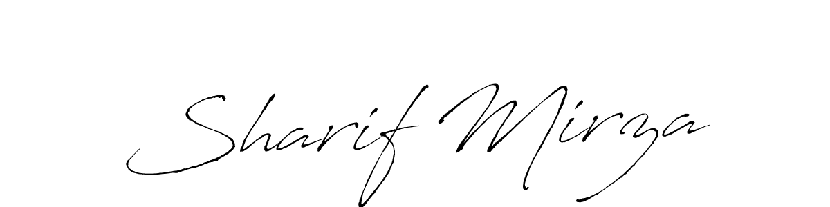 How to make Sharif Mirza name signature. Use Antro_Vectra style for creating short signs online. This is the latest handwritten sign. Sharif Mirza signature style 6 images and pictures png