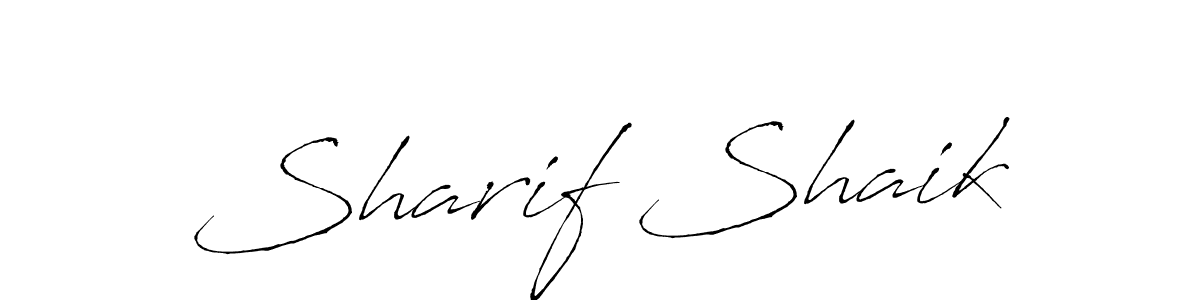 How to make Sharif Shaik signature? Antro_Vectra is a professional autograph style. Create handwritten signature for Sharif Shaik name. Sharif Shaik signature style 6 images and pictures png