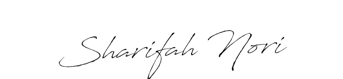 Design your own signature with our free online signature maker. With this signature software, you can create a handwritten (Antro_Vectra) signature for name Sharifah Nori. Sharifah Nori signature style 6 images and pictures png