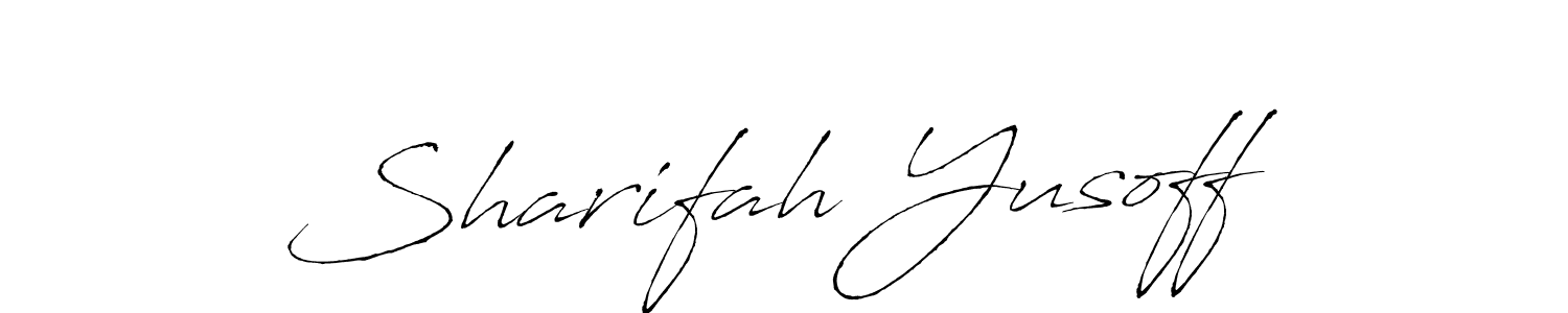 Make a beautiful signature design for name Sharifah Yusoff. Use this online signature maker to create a handwritten signature for free. Sharifah Yusoff signature style 6 images and pictures png
