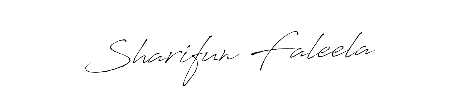 Create a beautiful signature design for name Sharifun Faleela. With this signature (Antro_Vectra) fonts, you can make a handwritten signature for free. Sharifun Faleela signature style 6 images and pictures png