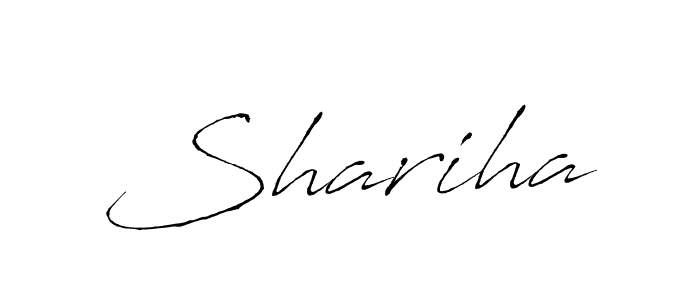 Use a signature maker to create a handwritten signature online. With this signature software, you can design (Antro_Vectra) your own signature for name Shariha. Shariha signature style 6 images and pictures png