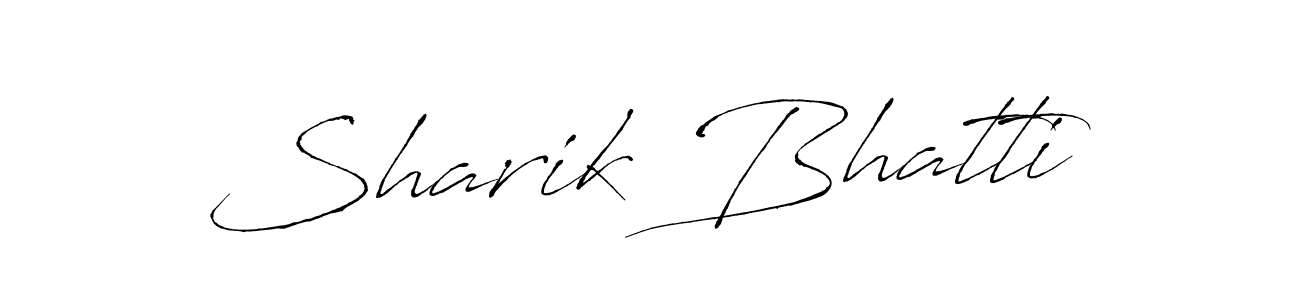 Make a beautiful signature design for name Sharik Bhatti. With this signature (Antro_Vectra) style, you can create a handwritten signature for free. Sharik Bhatti signature style 6 images and pictures png