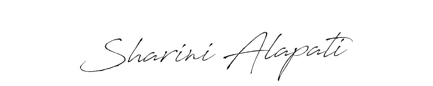 Make a beautiful signature design for name Sharini Alapati. With this signature (Antro_Vectra) style, you can create a handwritten signature for free. Sharini Alapati signature style 6 images and pictures png