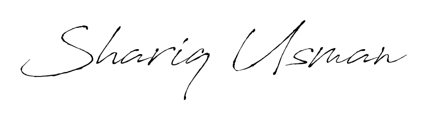 Try this chic Shariq Usman handwritten sign style. Using Antro_Vectra font elements, it gives your name a sleek, memorable identity. Shariq Usman signature style 6 images and pictures png