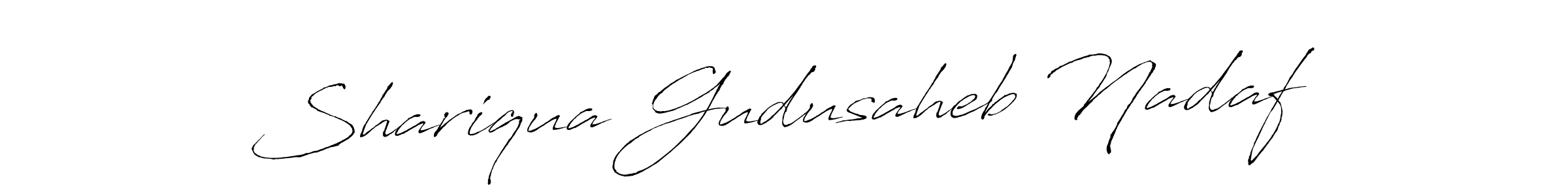 Make a short Shariqua Gudusaheb Nadaf signature style. Manage your documents anywhere anytime using Antro_Vectra. Create and add eSignatures, submit forms, share and send files easily. Shariqua Gudusaheb Nadaf signature style 6 images and pictures png