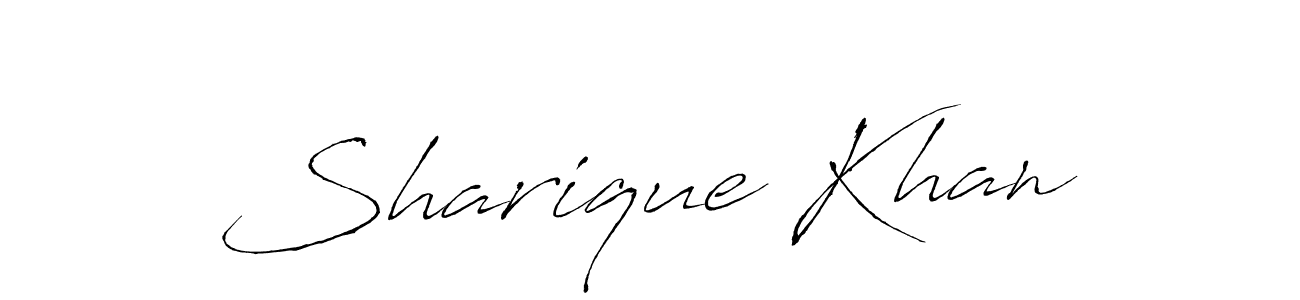 How to make Sharique Khan signature? Antro_Vectra is a professional autograph style. Create handwritten signature for Sharique Khan name. Sharique Khan signature style 6 images and pictures png