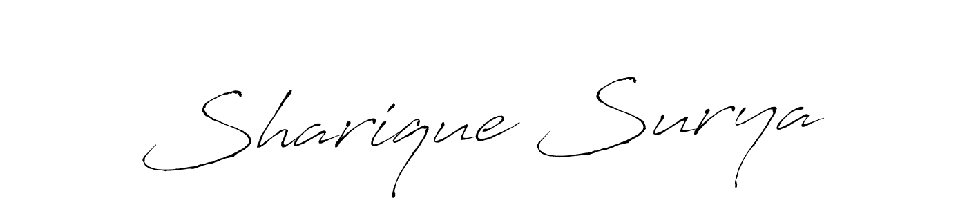 Sharique Surya stylish signature style. Best Handwritten Sign (Antro_Vectra) for my name. Handwritten Signature Collection Ideas for my name Sharique Surya. Sharique Surya signature style 6 images and pictures png