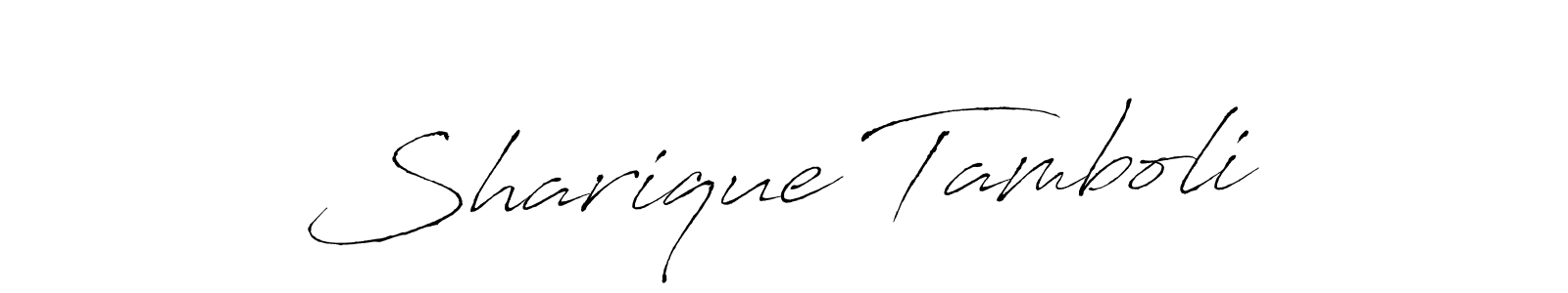 if you are searching for the best signature style for your name Sharique Tamboli. so please give up your signature search. here we have designed multiple signature styles  using Antro_Vectra. Sharique Tamboli signature style 6 images and pictures png