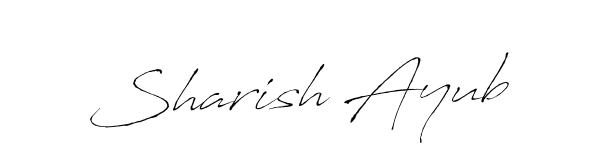 The best way (Antro_Vectra) to make a short signature is to pick only two or three words in your name. The name Sharish Ayub include a total of six letters. For converting this name. Sharish Ayub signature style 6 images and pictures png