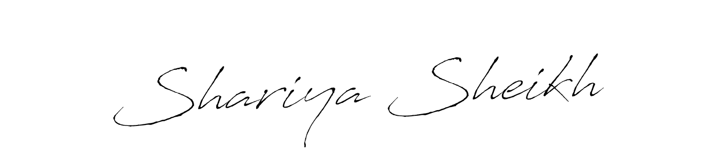 How to make Shariya Sheikh name signature. Use Antro_Vectra style for creating short signs online. This is the latest handwritten sign. Shariya Sheikh signature style 6 images and pictures png