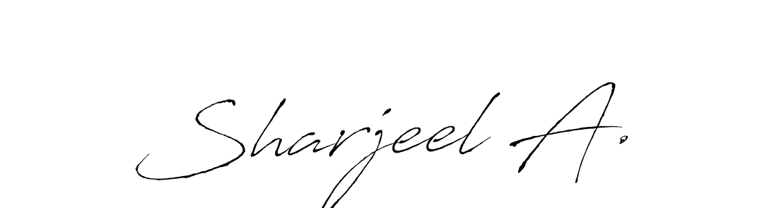 Antro_Vectra is a professional signature style that is perfect for those who want to add a touch of class to their signature. It is also a great choice for those who want to make their signature more unique. Get Sharjeel A. name to fancy signature for free. Sharjeel A. signature style 6 images and pictures png