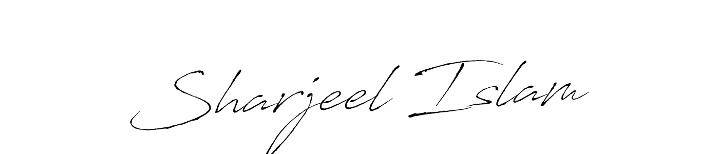 Create a beautiful signature design for name Sharjeel Islam. With this signature (Antro_Vectra) fonts, you can make a handwritten signature for free. Sharjeel Islam signature style 6 images and pictures png