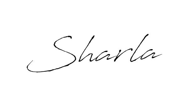 Make a beautiful signature design for name Sharla. With this signature (Antro_Vectra) style, you can create a handwritten signature for free. Sharla signature style 6 images and pictures png