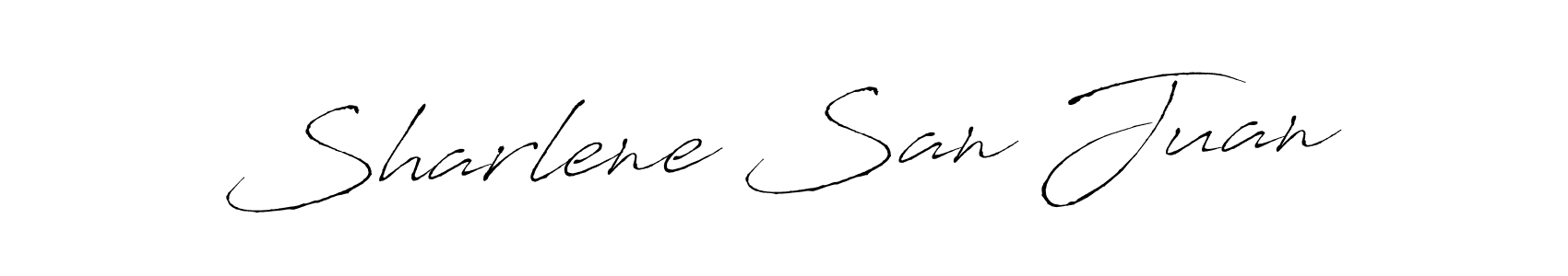 The best way (Antro_Vectra) to make a short signature is to pick only two or three words in your name. The name Sharlene San Juan include a total of six letters. For converting this name. Sharlene San Juan signature style 6 images and pictures png