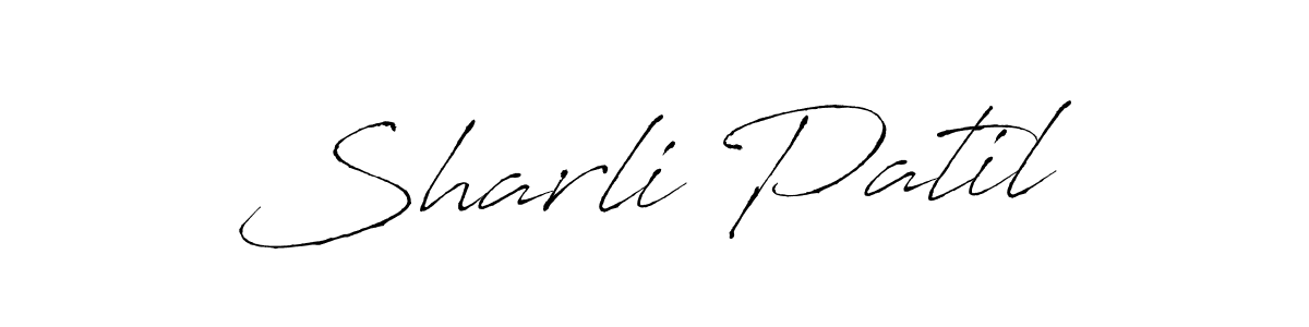 The best way (Antro_Vectra) to make a short signature is to pick only two or three words in your name. The name Sharli Patil include a total of six letters. For converting this name. Sharli Patil signature style 6 images and pictures png