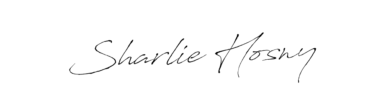 Design your own signature with our free online signature maker. With this signature software, you can create a handwritten (Antro_Vectra) signature for name Sharlie Hosny. Sharlie Hosny signature style 6 images and pictures png