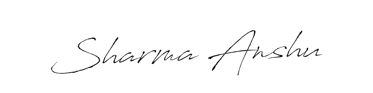 Sharma Anshu stylish signature style. Best Handwritten Sign (Antro_Vectra) for my name. Handwritten Signature Collection Ideas for my name Sharma Anshu. Sharma Anshu signature style 6 images and pictures png