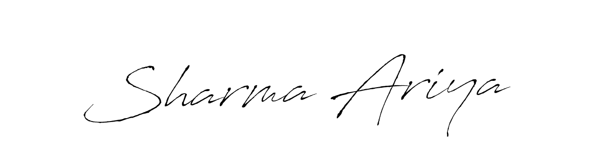 Use a signature maker to create a handwritten signature online. With this signature software, you can design (Antro_Vectra) your own signature for name Sharma Ariya. Sharma Ariya signature style 6 images and pictures png