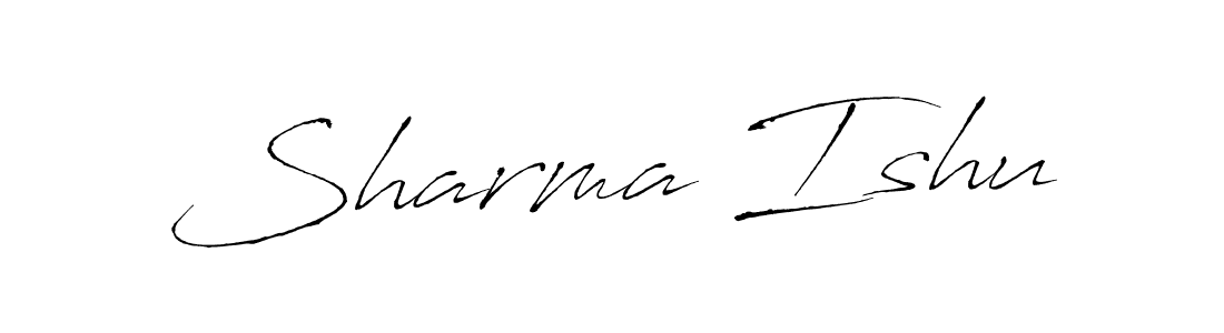 The best way (Antro_Vectra) to make a short signature is to pick only two or three words in your name. The name Sharma Ishu include a total of six letters. For converting this name. Sharma Ishu signature style 6 images and pictures png