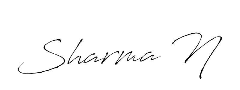 Sharma N stylish signature style. Best Handwritten Sign (Antro_Vectra) for my name. Handwritten Signature Collection Ideas for my name Sharma N. Sharma N signature style 6 images and pictures png