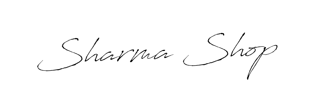 Use a signature maker to create a handwritten signature online. With this signature software, you can design (Antro_Vectra) your own signature for name Sharma Shop. Sharma Shop signature style 6 images and pictures png