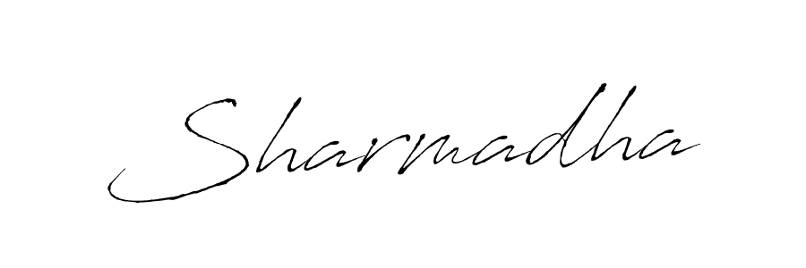 Design your own signature with our free online signature maker. With this signature software, you can create a handwritten (Antro_Vectra) signature for name Sharmadha. Sharmadha signature style 6 images and pictures png