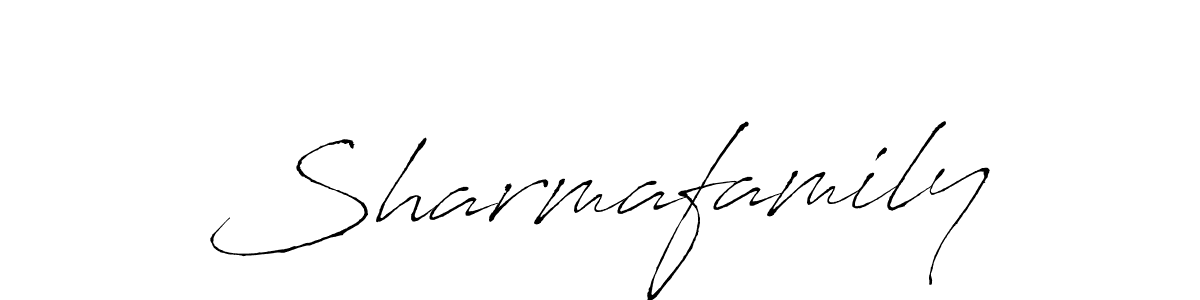 Also we have Sharmafamily name is the best signature style. Create professional handwritten signature collection using Antro_Vectra autograph style. Sharmafamily signature style 6 images and pictures png