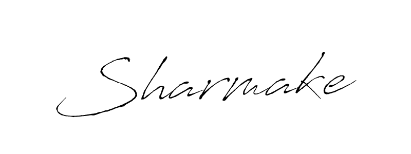 Make a beautiful signature design for name Sharmake. With this signature (Antro_Vectra) style, you can create a handwritten signature for free. Sharmake signature style 6 images and pictures png