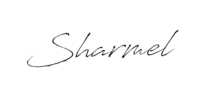 The best way (Antro_Vectra) to make a short signature is to pick only two or three words in your name. The name Sharmel include a total of six letters. For converting this name. Sharmel signature style 6 images and pictures png