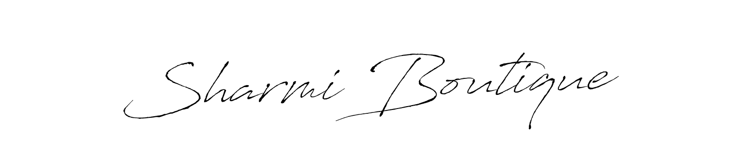 It looks lik you need a new signature style for name Sharmi Boutique. Design unique handwritten (Antro_Vectra) signature with our free signature maker in just a few clicks. Sharmi Boutique signature style 6 images and pictures png