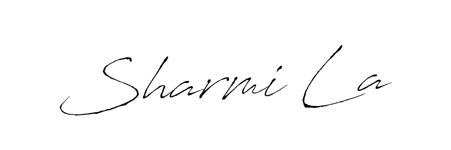 Create a beautiful signature design for name Sharmi La. With this signature (Antro_Vectra) fonts, you can make a handwritten signature for free. Sharmi La signature style 6 images and pictures png