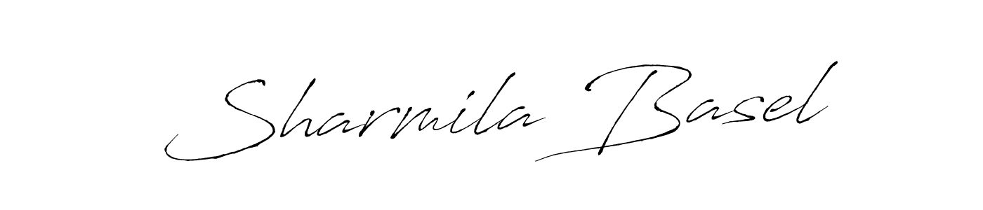 Make a beautiful signature design for name Sharmila Basel. With this signature (Antro_Vectra) style, you can create a handwritten signature for free. Sharmila Basel signature style 6 images and pictures png