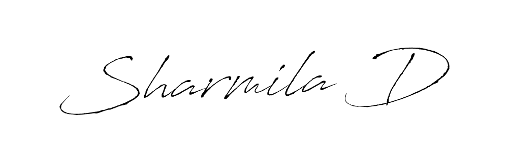 How to make Sharmila D name signature. Use Antro_Vectra style for creating short signs online. This is the latest handwritten sign. Sharmila D signature style 6 images and pictures png