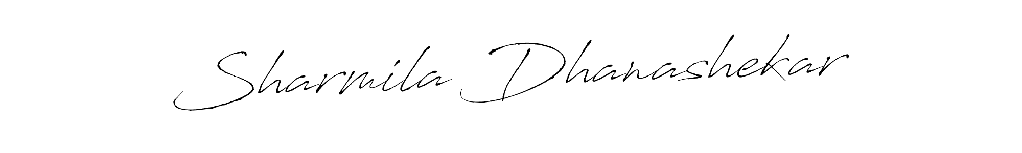 How to make Sharmila Dhanashekar name signature. Use Antro_Vectra style for creating short signs online. This is the latest handwritten sign. Sharmila Dhanashekar signature style 6 images and pictures png