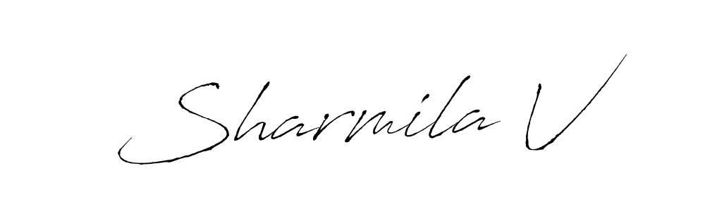 It looks lik you need a new signature style for name Sharmila V. Design unique handwritten (Antro_Vectra) signature with our free signature maker in just a few clicks. Sharmila V signature style 6 images and pictures png