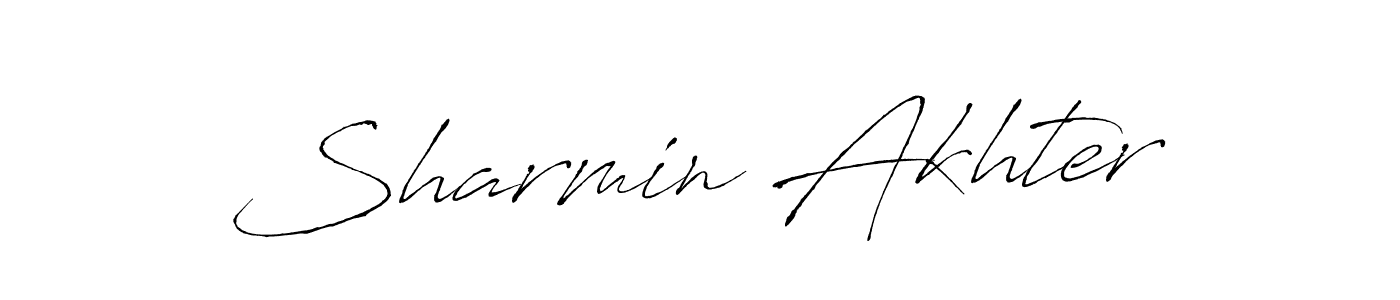 Create a beautiful signature design for name Sharmin Akhter. With this signature (Antro_Vectra) fonts, you can make a handwritten signature for free. Sharmin Akhter signature style 6 images and pictures png