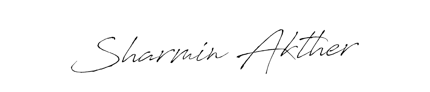 The best way (Antro_Vectra) to make a short signature is to pick only two or three words in your name. The name Sharmin Akther include a total of six letters. For converting this name. Sharmin Akther signature style 6 images and pictures png