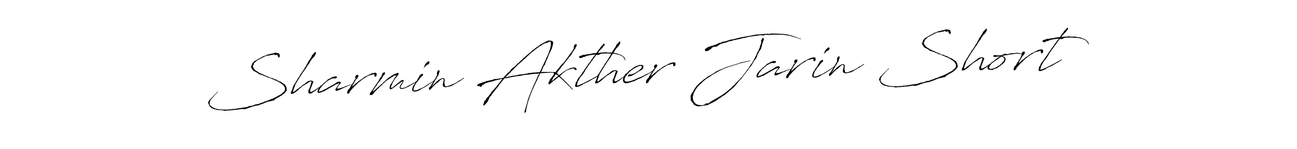 Create a beautiful signature design for name Sharmin Akther Jarin Short. With this signature (Antro_Vectra) fonts, you can make a handwritten signature for free. Sharmin Akther Jarin Short signature style 6 images and pictures png