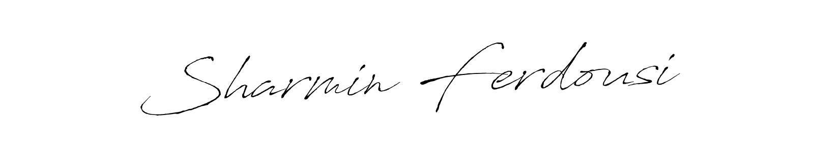 You should practise on your own different ways (Antro_Vectra) to write your name (Sharmin Ferdousi) in signature. don't let someone else do it for you. Sharmin Ferdousi signature style 6 images and pictures png