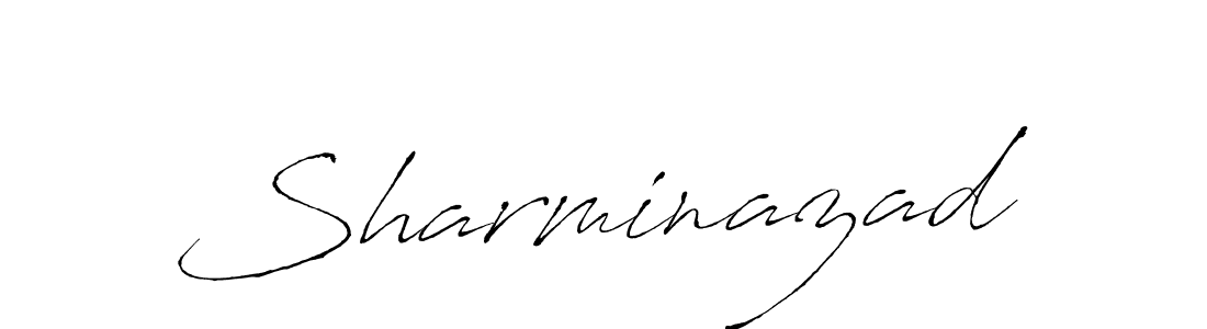 How to make Sharminazad name signature. Use Antro_Vectra style for creating short signs online. This is the latest handwritten sign. Sharminazad signature style 6 images and pictures png