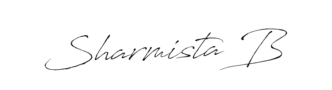 Make a beautiful signature design for name Sharmista B. With this signature (Antro_Vectra) style, you can create a handwritten signature for free. Sharmista B signature style 6 images and pictures png