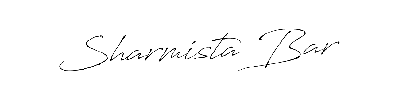 Also we have Sharmista Bar name is the best signature style. Create professional handwritten signature collection using Antro_Vectra autograph style. Sharmista Bar signature style 6 images and pictures png
