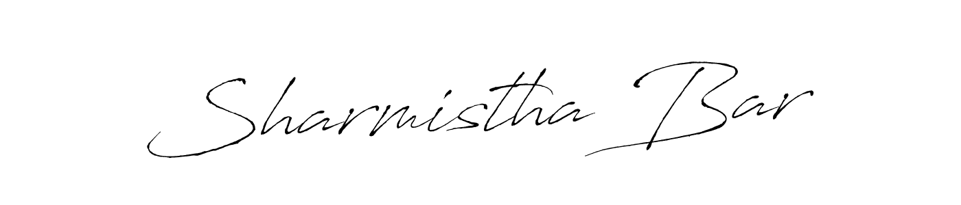 Make a beautiful signature design for name Sharmistha Bar. With this signature (Antro_Vectra) style, you can create a handwritten signature for free. Sharmistha Bar signature style 6 images and pictures png